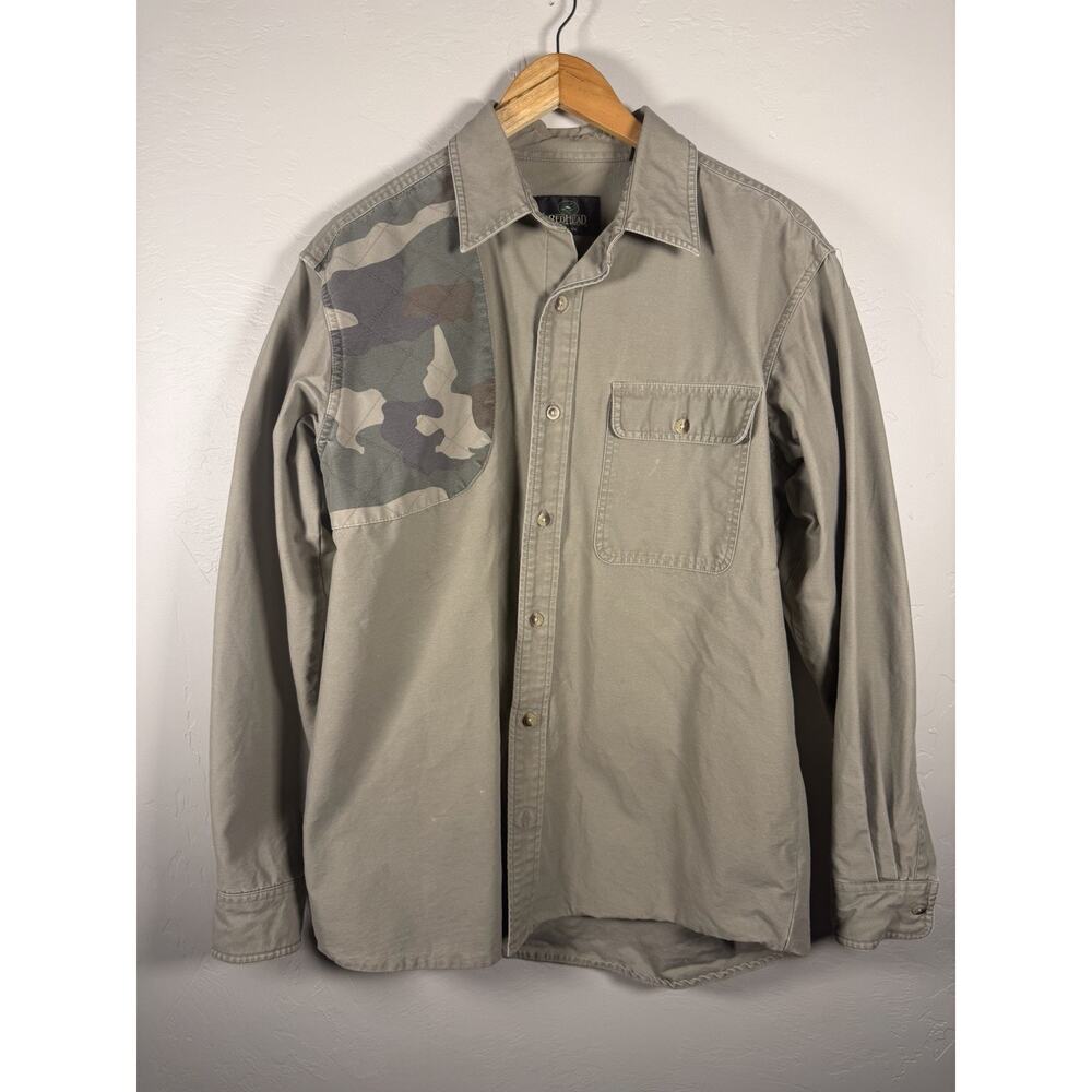 Mens Vintage Beige X Camo Size M RedHead Button Down Shirt